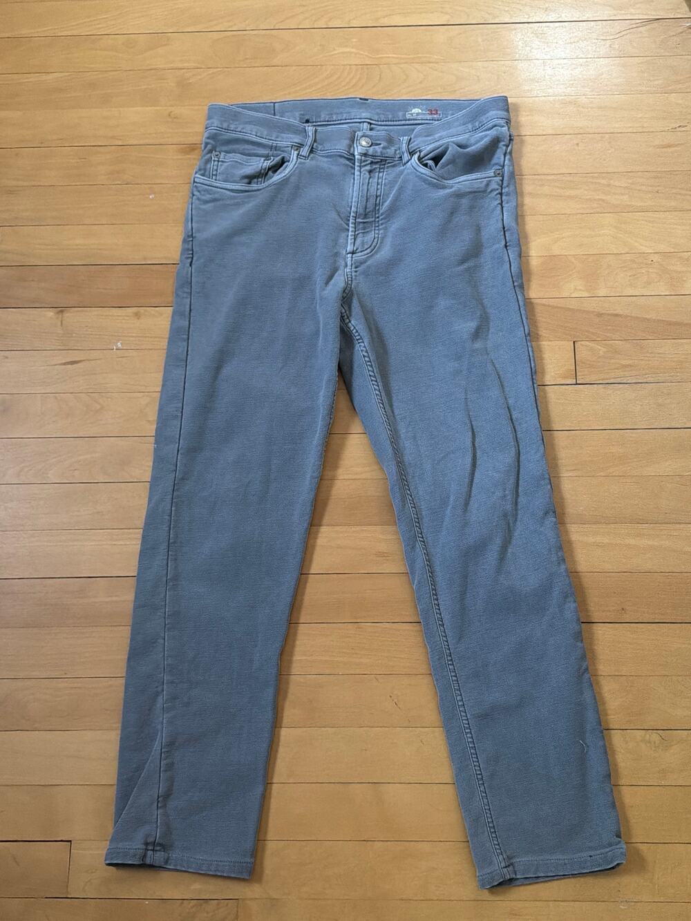 Faherty Grey Size 33 Men's Stretch Straight Leg Pants